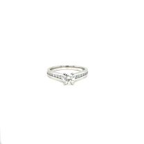 18KW "MILA" FIRE & ICE DIAMOND SOLITAIRE RING