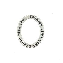 SS "FOREVER ISN'T LONG ENOUGH WITH YOU" OPEN OVAL CHARM