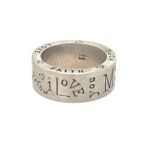 STERLING SILVER 8MM LOVE, FAITH, HOPE PIPE RING 