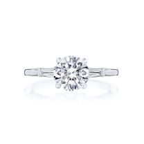 Platinum Simply Tacori Round 3 Stone Engagement Ring
