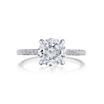 18KW Simply Tacori Round Solitaire Engagement Ring