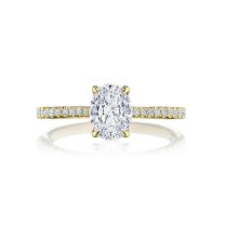 18KY Simply Tacori Oval Solitaire Engagement Ring