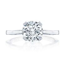 Platinum Simply Tacori Round Solitaire Engagement Ring