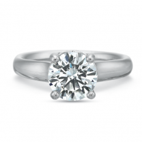 Flushfit Solitaire Diamond Engagement Ring